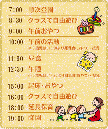 7:00@ o  9:00@ߑO  10:00@RVсiEUj  11:30@H  12:30@ߐ  15:00@NE  16:00@RVсi~j  18:00@ۈij  19:00@~